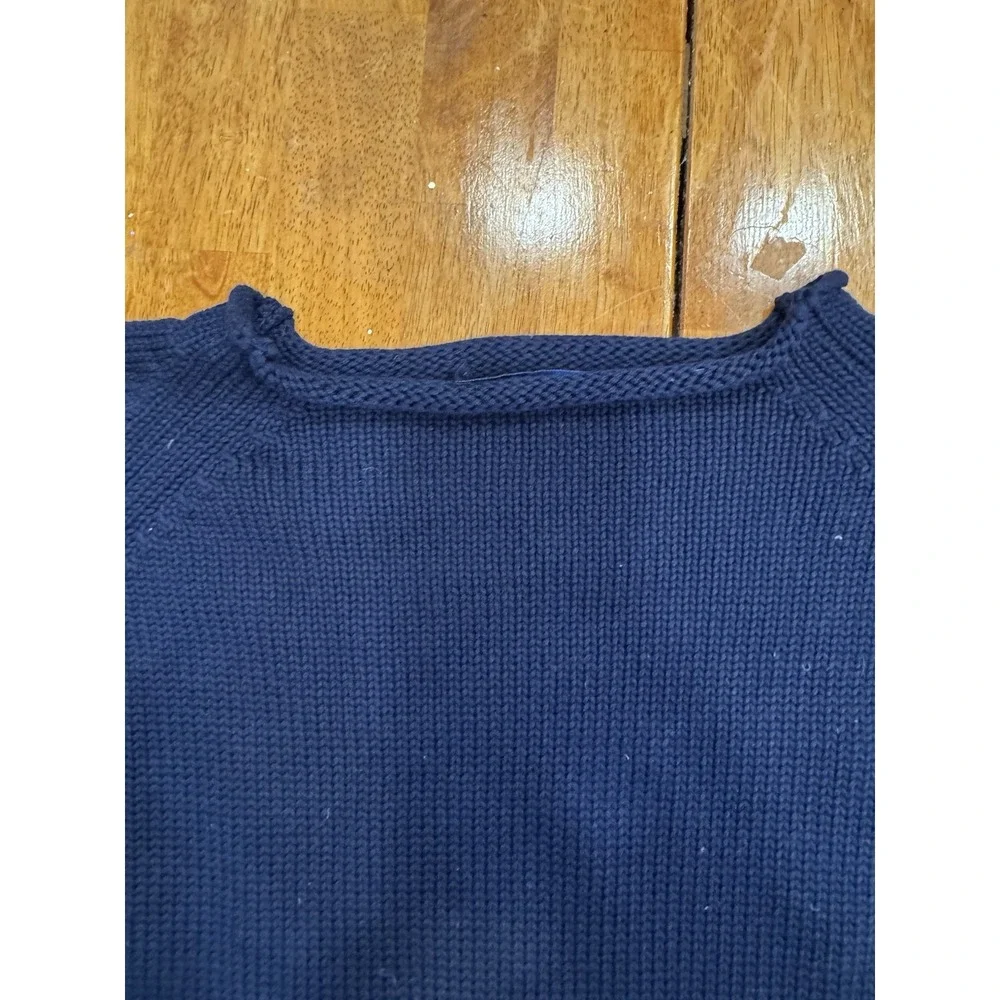Panerai Roll Neck Sweater Blue Knit 100% Cotton Men's